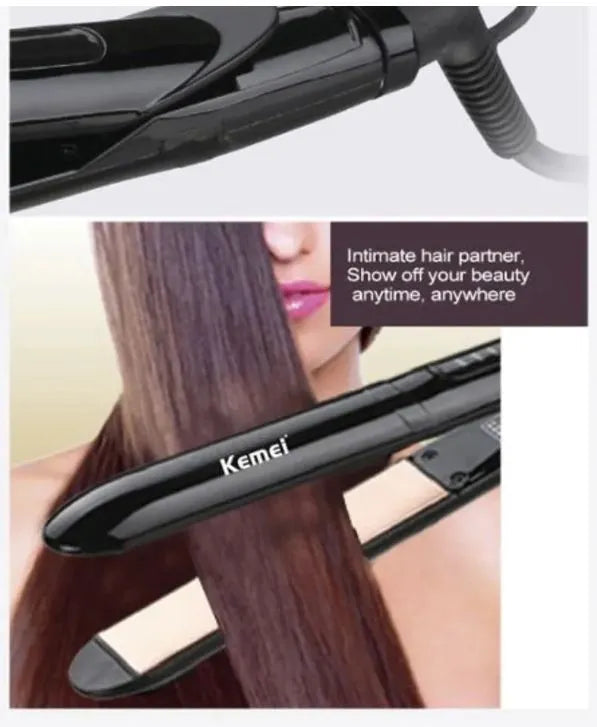 Kemei KM329 KM-2219 Hair Straightening Irons Fast Heating Flat irons Professional Tourmaline Ceramic Plate Hair Straightener