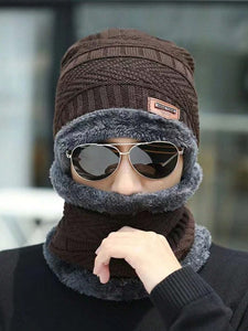 Woolen Winter Beanie & Neck Warmer Combo